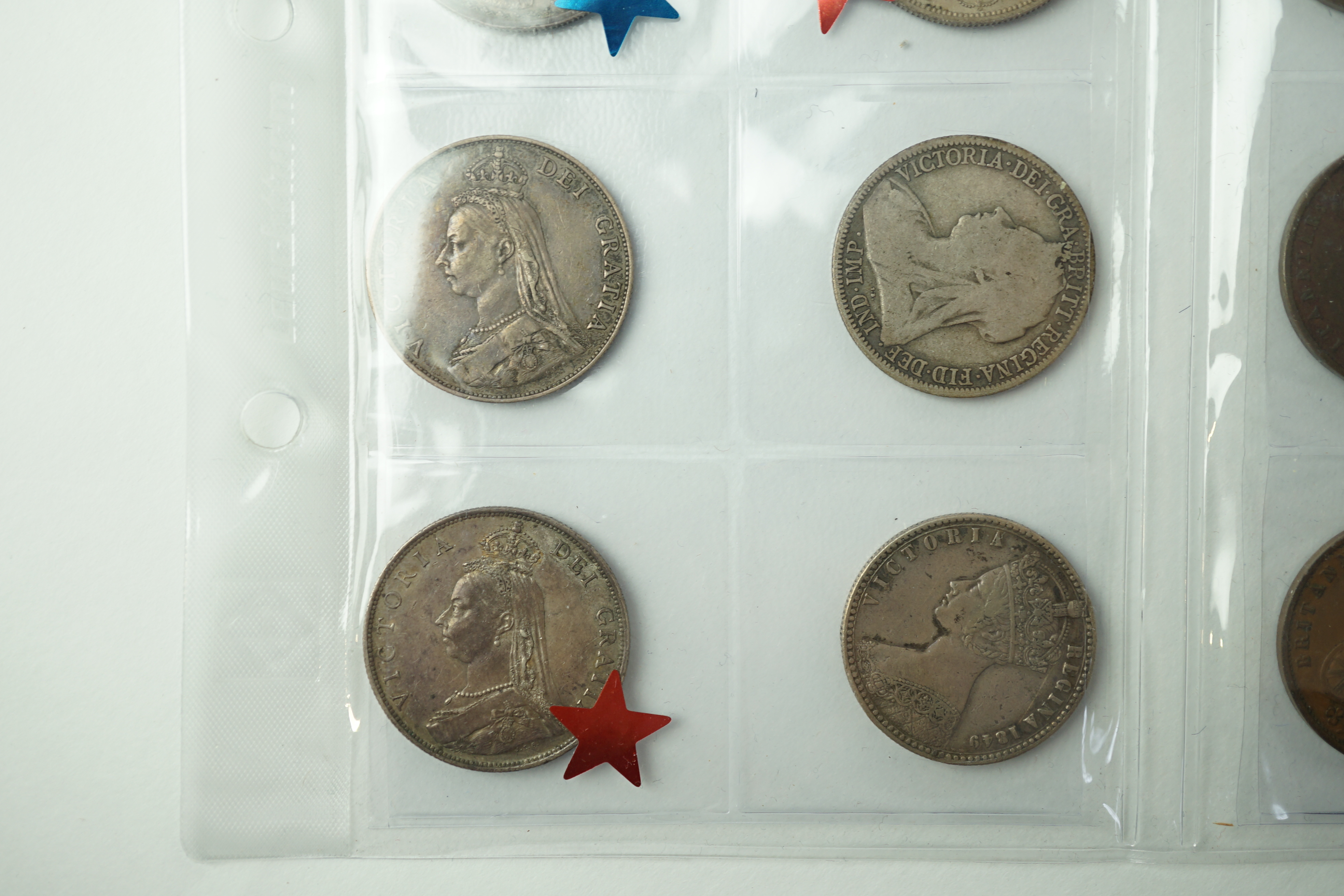 British coins, Victoria (1837-1901), halfcrown to halfpenny and various odd silver maundy 1d to 4d